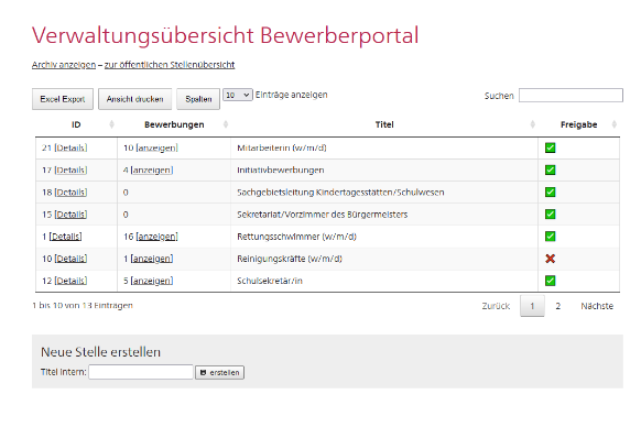 Bewerberportal